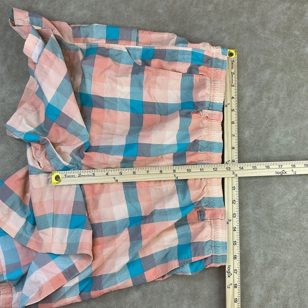 Columbia PFG‎ Super Backcast Mens Large Plaid Swim Board Shorts Mesh Lined 1862